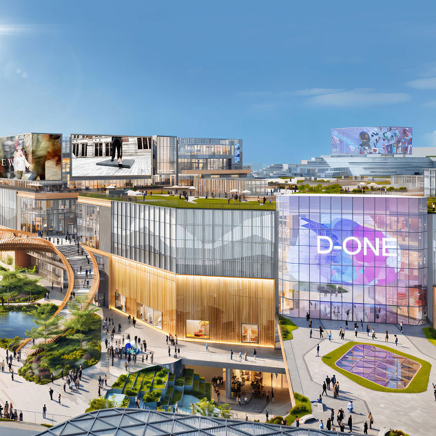 台中高鐵娛樂購物城3D示意